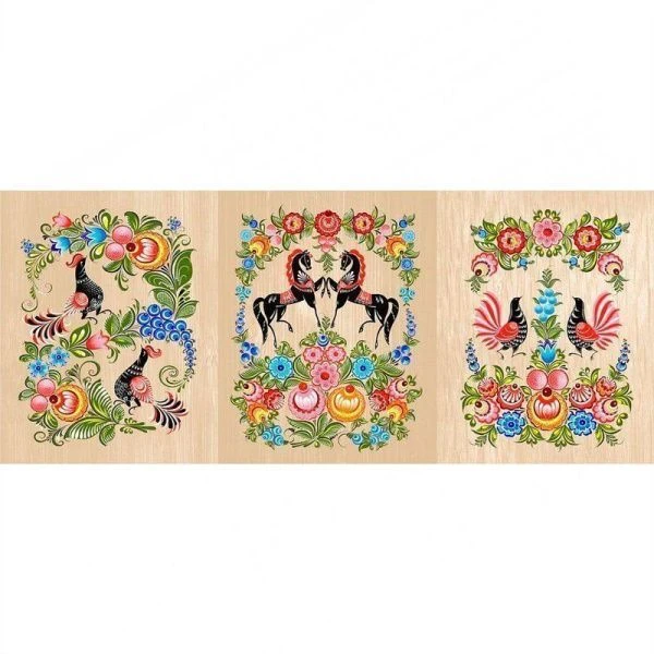 Полотенце 45*60см рогожка Роспись ПРАД13183