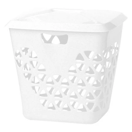 ЯЯЯКорзина для белья 45л ВЕНЕЦИЯ белая 370*430*470 (6) ВЫВОД