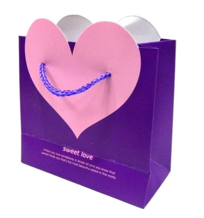 Пакет бумажный 15,5*14,3*7см (6 видов) JC-1820/S-E8099-S (1200)