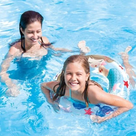 Круг для плавания ПВХ Прозрачное кольцо 61см, от 6-10 лет, 3 вида (36)