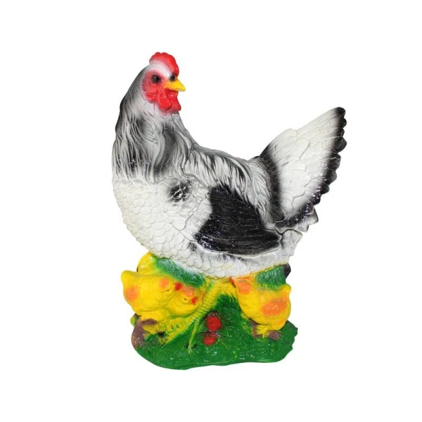 Фигура садовая КУРИЦА с цыплятами h42см гипс Фигура садовая КУРИЦА с цыплятами h42см гипс