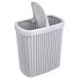 Контейнер для мусора 5,9л 225*140*253мм пластик VELVET светло-серый флэк с подвижной крышкой (6)