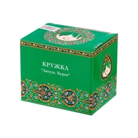 Кружка 400мл фарфор СУРА зеленая (36)