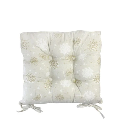 Сидушка на стул (табурет) 40*40см рогожка ПЕРВОЦВЕТ с завязками LeSonnet арт. 19