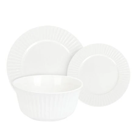 Столовый набор 12пр (тарелка 4шт 27см, тарелка 4шт 21см, салатник 4шт 800мл 15см) фарфор МАДЛЕН