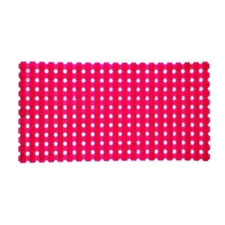 Коврик противоскользящий 69*36 ПВХ Аппликатор массажный розовый (12)