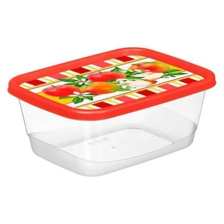 Контейнер пищевой 1,5л пластик СИЛИЦИЯ прямоугольный красный (24) 223135906/04