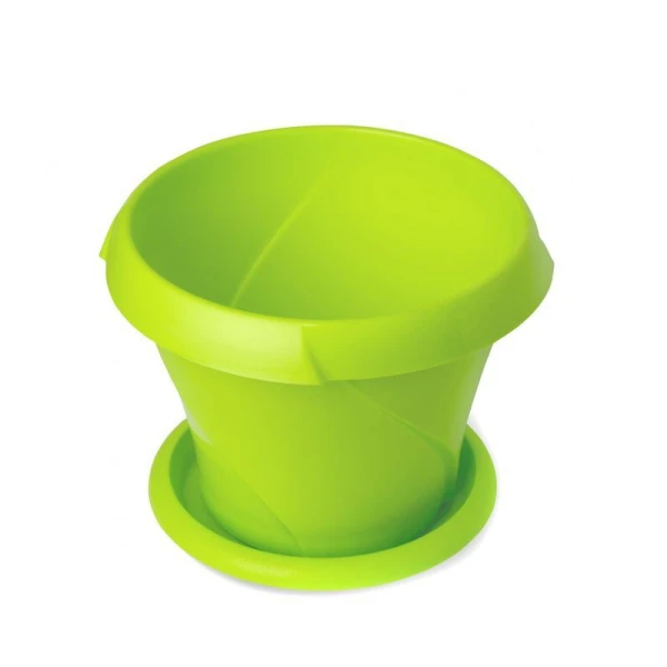 Кашпо 1,4л d170мм пластик ФЛОРИАНА с поддоном салатовое С385САЛ (28)