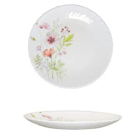 Тарелка мелкая 19см стеклокерамика СУХОЦВЕТЫ десертная МФК (72)