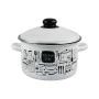 Кастрюля 3л эмаль KITCHEN белая с рис. 01-Б1612/4 (4)
