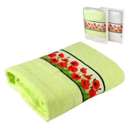 Полотенце махровое 45*90см с фотопринтом Маки подар.уп. 41572+К-251