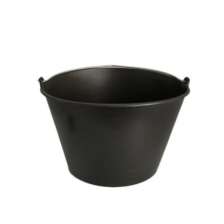 Ведро 10л пластик хозяйственное черное (каменщика) без крышки