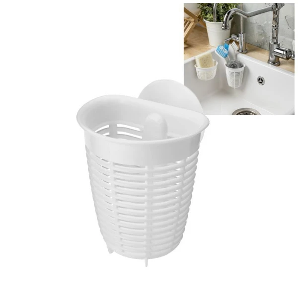 Держатель подвесной на присоске 90*82*105мм HELPER белый (24)