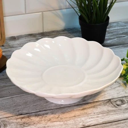 Фруктовница на ножке фарфор 30,5см (4)