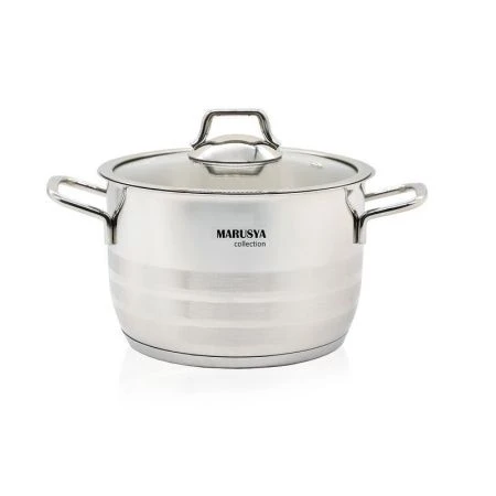 Кастрюля 8,5л нерж.сталь КЛАССИКА со стекл.крышкой 26см (6)