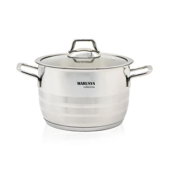 Кастрюля 8,5л нерж.сталь КЛАССИКА со стекл.крышкой 26см (6)