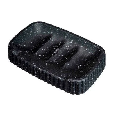 Мыльница 138*87*25мм пластик VELVET черный гранит (24)