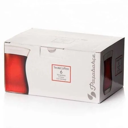 Чайный набор 6пр стекло ЧАЙ И КОФЕ на 6 персон 160мл (8)