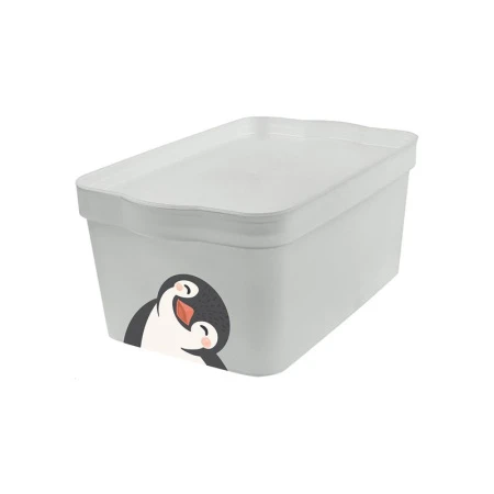 Ящик для игрушек 7,5л 320*211*141мм пластик Cute Penguin (10)