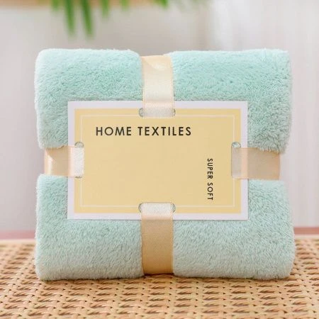 Полотенце пушистое с лентами 30*60см Tidy мятное (5)