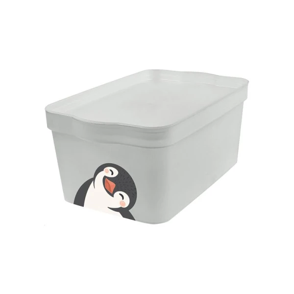 Ящик для игрушек 7,5л 320*211*141мм пластик Cute Penguin (10)