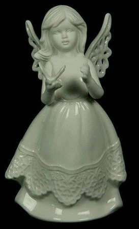 яяяСтатуэтка Ангелочек, фарфор 8*7*13см (1/48)