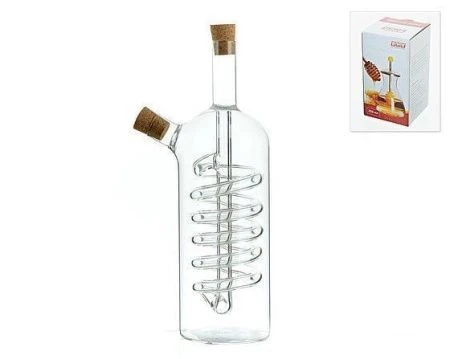 яяяБутылка для масла, уксуса 400мл (10*6,5*21,5см) (стекло) (подар.уп.)