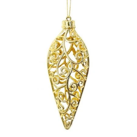 Игрушка новогодняя на елку СОСУЛЬКА 16*6см лимонное золото LF-7007G/JC-16258 (720)