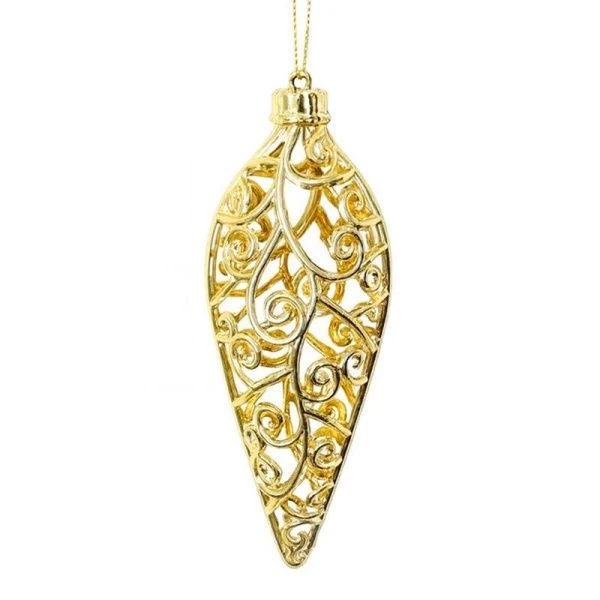 Игрушка новогодняя на елку СОСУЛЬКА 16*6см лимонное золото LF-7007G/JC-16258 (720)