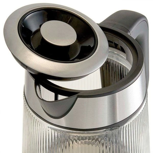 Чайник электрический 1,7л стекло 2200Вт DELTA LUX DE-1024 черный (6)