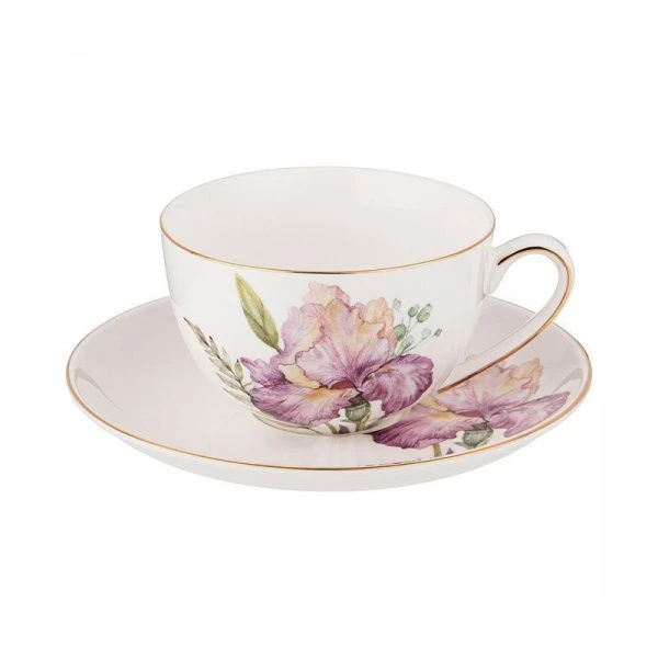 Чайный набор 2пр фарфор ИРИС на 1 персону 280мл (36)