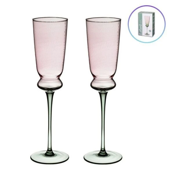 Бокалы для шампанского набор 2шт. 210м стекло Twist & Shine зеленый (15)