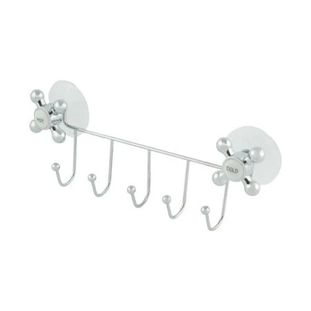 Вешалка 5 крючков 24,5*9,3*4,5см металл на присосках SPOT-BH-07 (48)