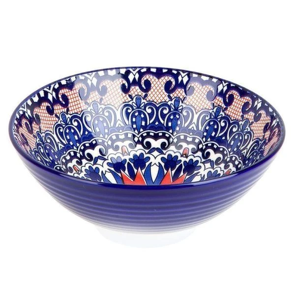 Салатник 1200мл 20,5см фарфор Arabesque синий (6) ВЫВОД