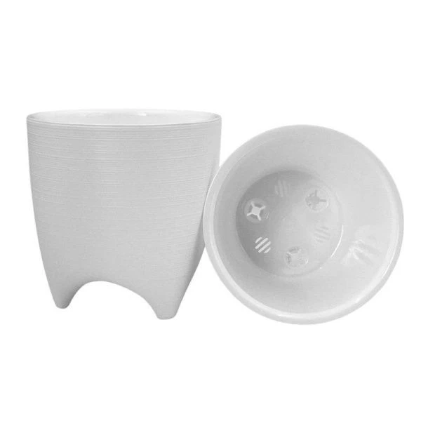 Горшок цветочный 2,25л 16*16см пластик ДЕ КОСТА с вкладкой белый (10)