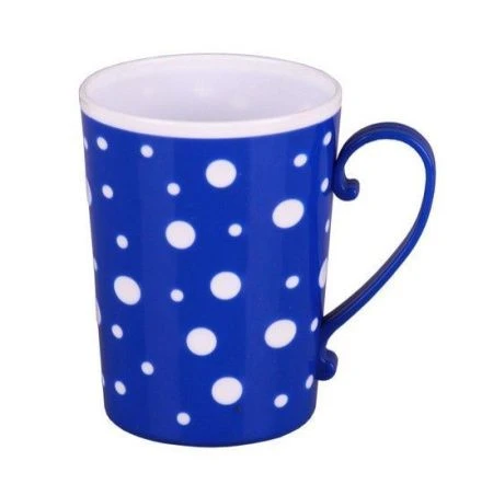 Кружка 350мл пластик ГОРОШЕК бело-син (30)