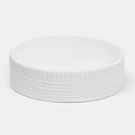 Набор для ванной комнаты ПОЛОСЫ 4 пр (мыльница, дозатор для мыла,  2 стакана )