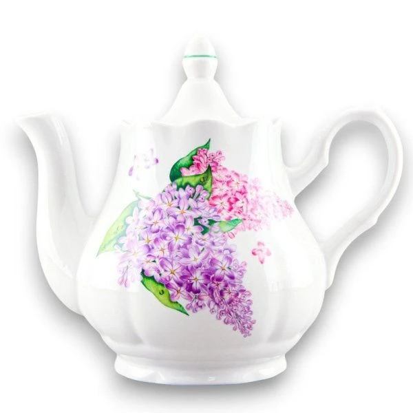 Чайник заварочный 1750мл фарфор СИРЕНЬ Романс (2)