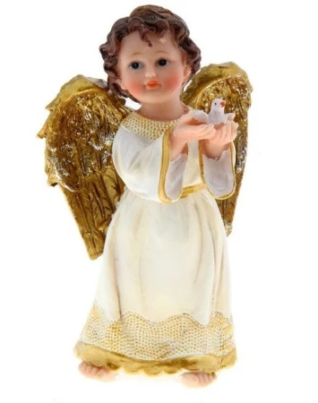 яяяФигурка Ангелочек с голубком 17*10,5*7,5см 185866