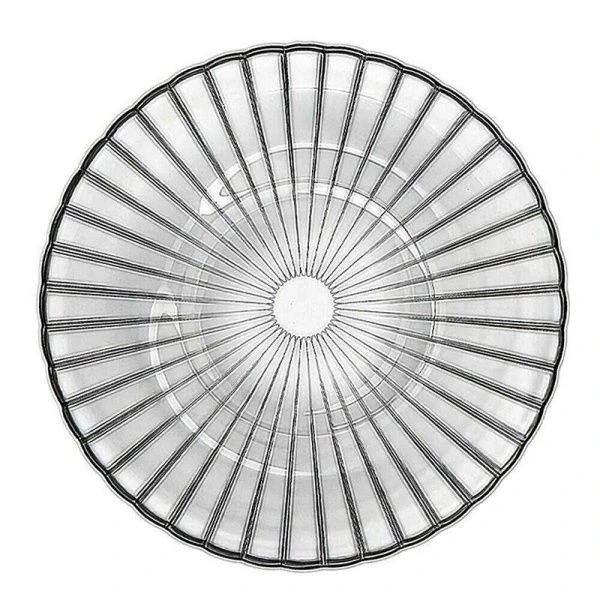 Тарелка мелкая 25см стекло МАГИЯ ГРАФИТ обеденная (24)