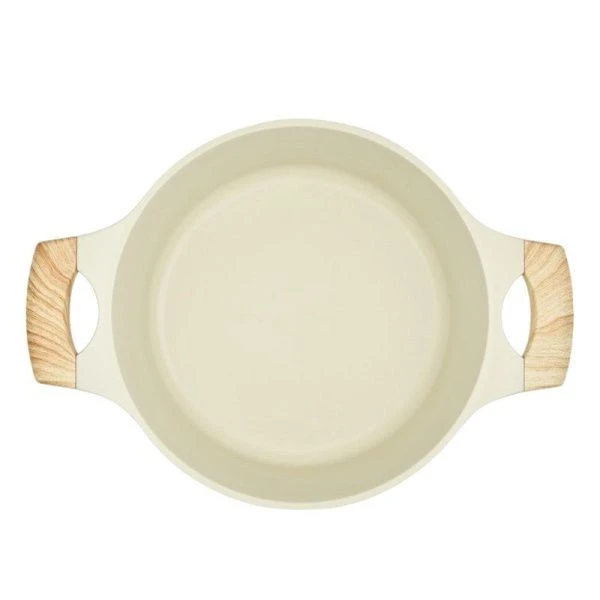 Кастрюля 4,2л h11,4см алюминий АП RAN со стекл.крышкой и силик.ободком 24см индукция бежевая (6)