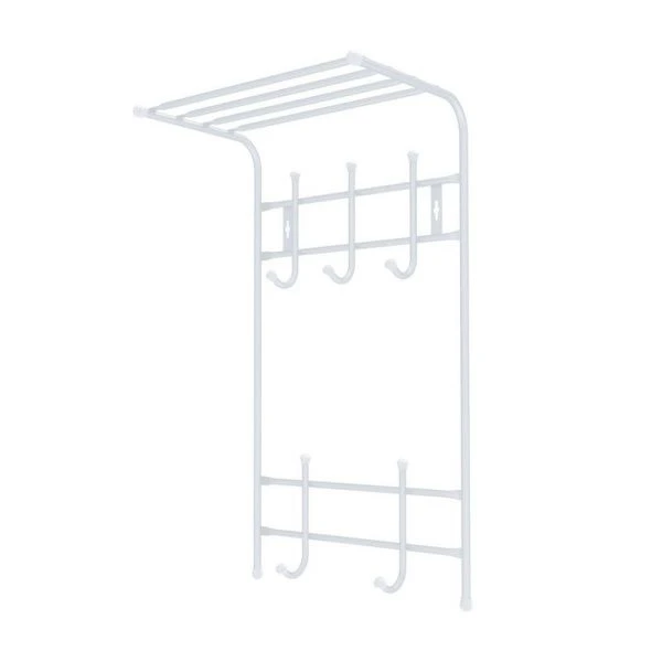 Вешалка с полкой 2-х ярусная 410*745*250мм металл серая матовая ВПТ5 (5)