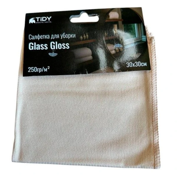 Салфетка для уборки 30*30см микрофибра Tidy 250г