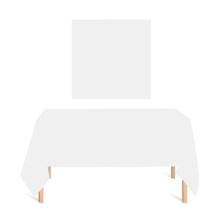 Скатерть одноразовая полиэтилен 137*183см прямоугольная белая 30A-2/JC-13276 (300)