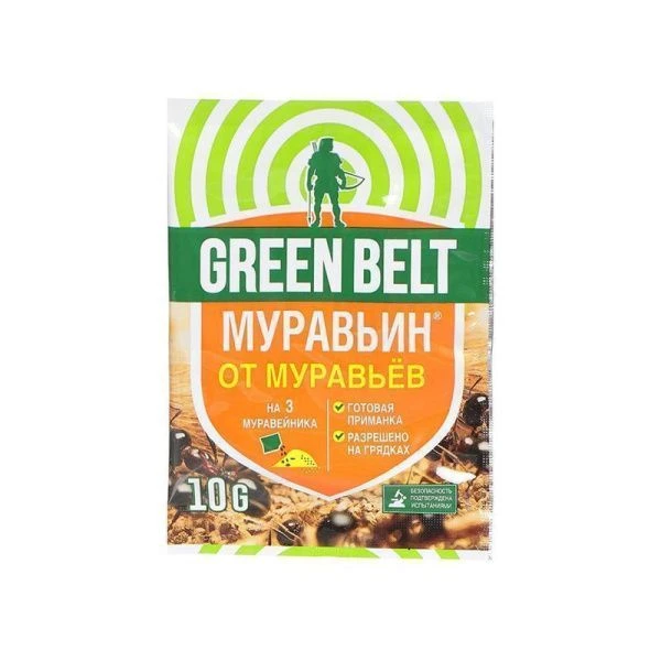 Муравьин инсектицид 10г гранулы от муравьев GREEN BELT (350) Муравьин инсектицид 10г гранулы от муравьев GREEN BELT (350)