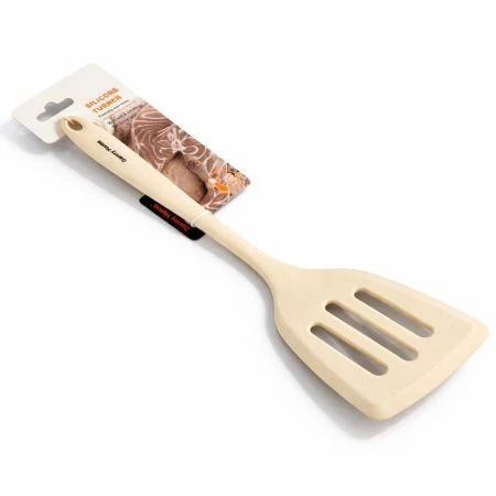 Лопатка кулинарная с прорезями 30,5см силикон Kitchen Pro DH3585-WHITE/JC-18322 (12/96)