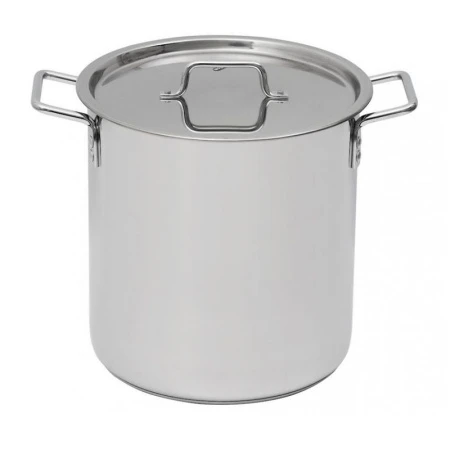 Кастрюля 11л нерж.сталь ОБЩЕПИТ высокая d25см h25см капс.дно ТРС КТ-ОБ-11В (1)