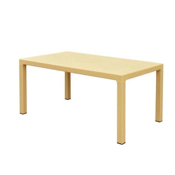 Стол Rodos прямоугольный пластик 1605*945*750мм бежевый (1) ВЫВОД