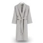 Халат-кимоно вафельный пике 100% хлопок с воротником-шалью DAMA XXL серый