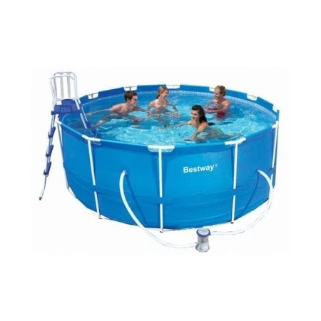 Бассейн каркасный круглый ПВХ Steel Pro Max 366*122см 10250л + фильтр-насос, тент, лестница 56420(1) Бассейн каркасный круглый ПВХ Steel Pro Max 366*122см 10250л + фильтр-насос, тент, лестница 56420(1)